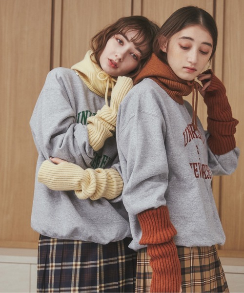 ANGIE（アンジー）の「バラクラバニットフードフォーマー（ネックウォーマー/スヌード・レディース・ブラウン/アイボリー/ベージュ・FREE）」の11枚目の写真