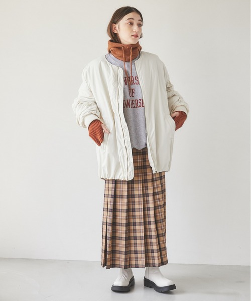 ANGIE（アンジー）の「バラクラバニットフードフォーマー（ネックウォーマー/スヌード・レディース・ブラウン/アイボリー/ベージュ・FREE）」の15枚目の写真