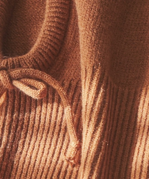 ANGIE（アンジー）の「バラクラバニットフードフォーマー（ネックウォーマー/スヌード・レディース・ブラウン/アイボリー/ベージュ・FREE）」の12枚目の写真