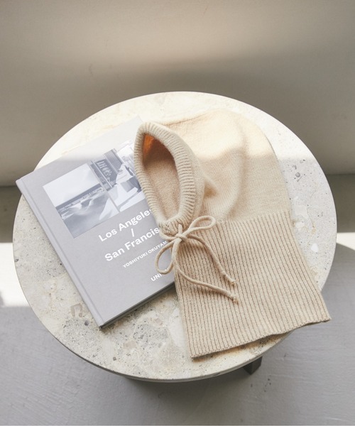 ANGIE（アンジー）の「バラクラバニットフードフォーマー（ネックウォーマー/スヌード・レディース・ブラウン/アイボリー/ベージュ・FREE）」の18枚目の写真