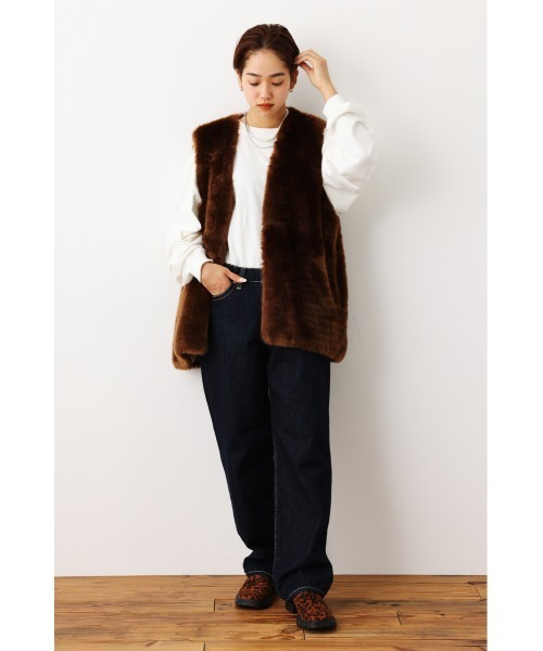 RODEO CROWNS WIDE BOWL（ロデオクラウンズワイドボウル）の「Rough Chic LOOSE STRAIGHT（デニムパンツ・レディース・ライトブルー/ワンウォッシュ・26inch/25inch/24inch/23inch/27inch）」の5枚目の写真
