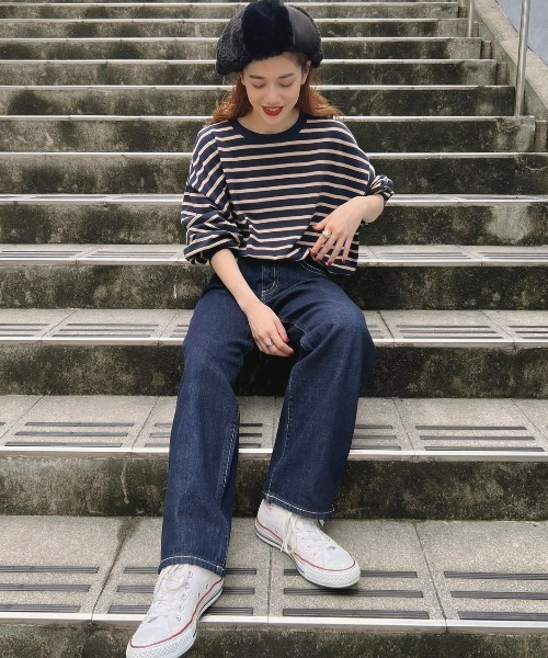 RODEO CROWNS WIDE BOWL（ロデオクラウンズワイドボウル）の「Rough Chic LOOSE STRAIGHT（デニムパンツ・レディース・ライトブルー/ワンウォッシュ・26inch/25inch/24inch/23inch/27inch）」の19枚目の写真