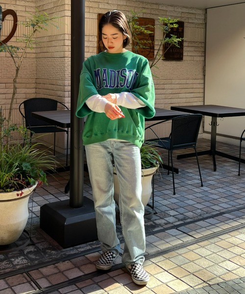 RODEO CROWNS WIDE BOWL（ロデオクラウンズワイドボウル）の「Rough Chic LOOSE STRAIGHT（デニムパンツ・レディース・ライトブルー/ワンウォッシュ・26inch/25inch/24inch/23inch/27inch）」の4枚目の写真