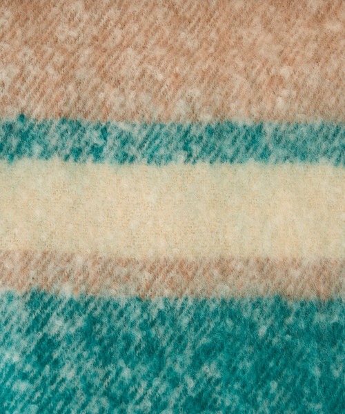 mystic（ミスティック）の「ボーダーBIGストール（マフラー・レディース・ベージュ/オフホワイト・ONE SIZE）」の12枚目の写真