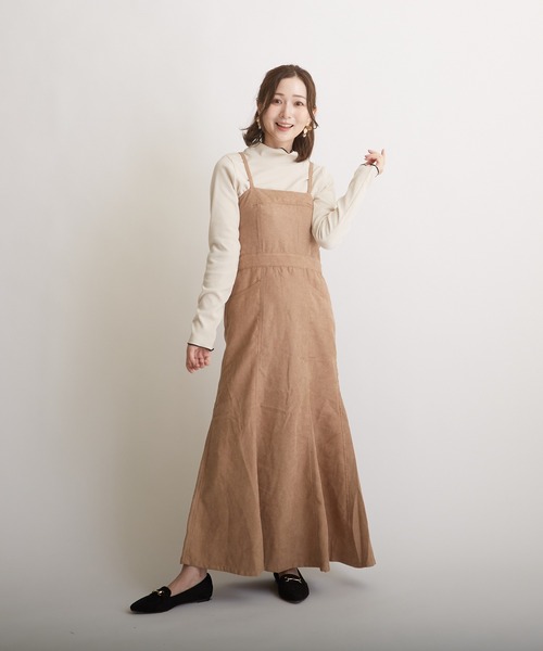 PAPAVER（パパヴェル）の「【papaver】ライスコールマーメイドキャミOP（ワンピース・レディース・ベージュ/ブラウン/ブラック・MEDIUM）」の8枚目の写真