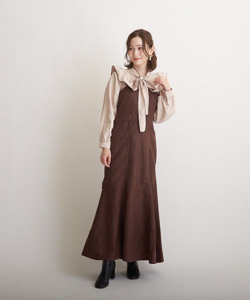 PAPAVER（パパヴェル）の「【papaver】ライスコールマーメイドキャミOP（ワンピース・レディース・ベージュ/ブラウン/ブラック・MEDIUM）」の11枚目の写真