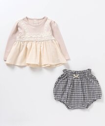 apres les cours（アプレレクール）の「ベビーかぎ針風チュニック＆ブルマセット（その他ベビーウェア・キッズ）」