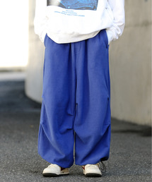 【neos -addictive design-】ルーズシルエット マイクロフリース カラー バルーン ワイド パンツ