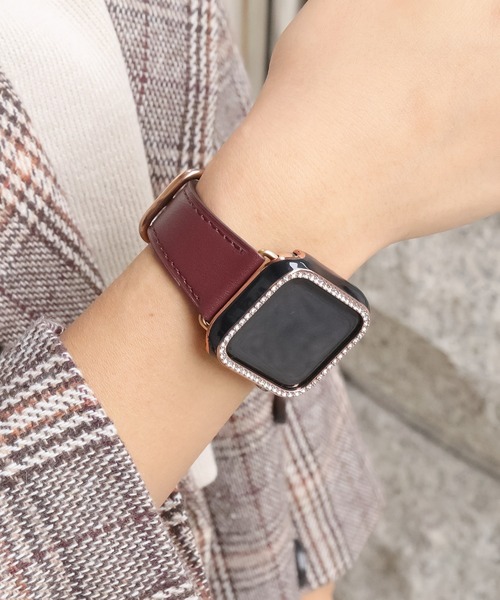 Urban Coral(アーバンコーラル)の「Apple Watch Band / アップルウォッチ バンド くすみカラースリムレザー / Urban Coral(デジタル腕時計・レディース・ネイビー/ワインレッド/ベージュ系その他/ピンク/ブラウン/ブラック/グレー・40mm)」の7枚目の写真