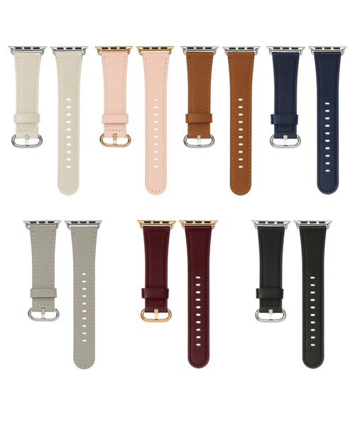 Urban Coral(アーバンコーラル)の「Apple Watch Band / アップルウォッチ バンド くすみカラースリムレザー / Urban Coral(デジタル腕時計・レディース・ネイビー/ワインレッド/ベージュ系その他/ピンク/ブラウン/ブラック/グレー・40mm)」の9枚目の写真