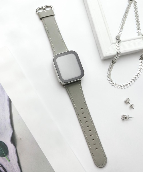 Urban Coral(アーバンコーラル)の「Apple Watch Band / アップルウォッチ バンド くすみカラースリムレザー / Urban Coral(デジタル腕時計・レディース・ネイビー/ワインレッド/ベージュ系その他/ピンク/ブラウン/ブラック/グレー・40mm)」の10枚目の写真
