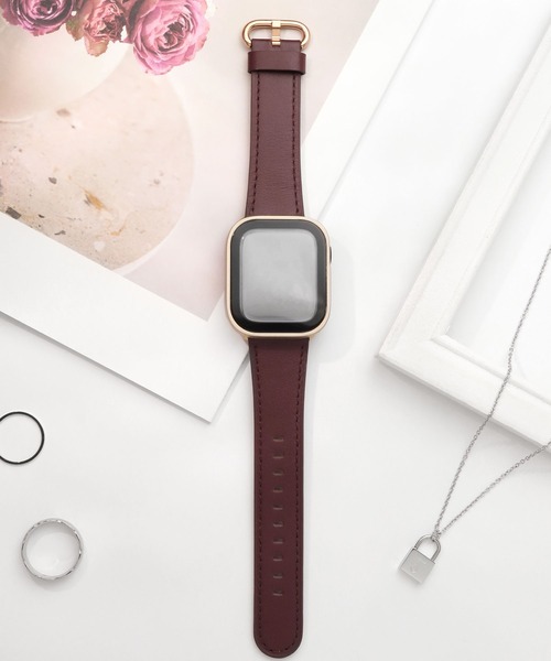 Urban Coral(アーバンコーラル)の「Apple Watch Band / アップルウォッチ バンド くすみカラースリムレザー / Urban Coral(デジタル腕時計・レディース・ネイビー/ワインレッド/ベージュ系その他/ピンク/ブラウン/ブラック/グレー・40mm)」の13枚目の写真