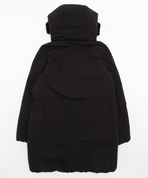 INED フーデットロングダウンコート ブラック INED（イネド）の