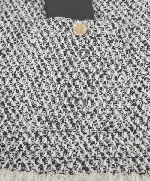 titivate(ティティベイト)の「ツイードジャケット(ノーカラージャケット・レディース・ブラック/オフホワイト/ブラック系その他/ネイビー・L/S/M)」の13枚目の写真