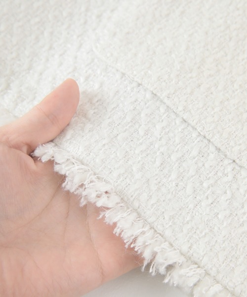 titivate(ティティベイト)の「ツイードジャケット(ノーカラージャケット・レディース・ブラック/オフホワイト/ブラック系その他/ネイビー・L/S/M)」の14枚目の写真