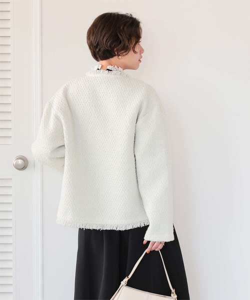 セール】ツイードジャケット（ノーカラージャケット）｜titivate