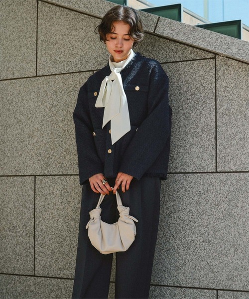 セール】ツイードジャケット（ノーカラージャケット）｜titivate