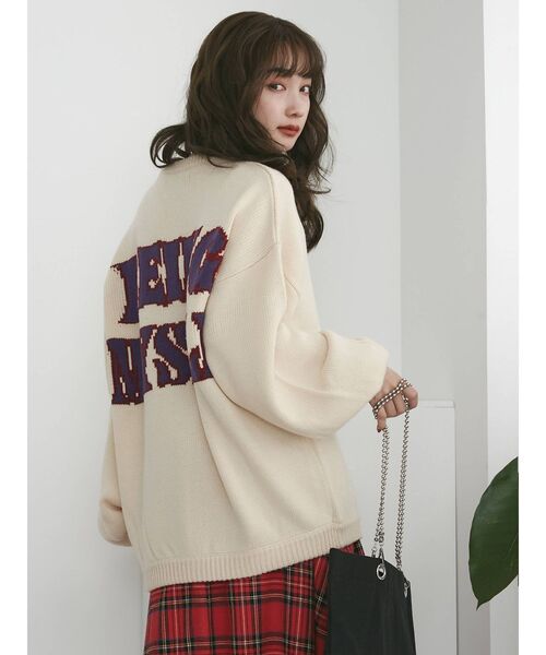 jouetie（ジュエティ）の「バックBIGロゴJQDニット（ニット/セーター・レディース・アイボリー/その他1/ブラック・MEDIUM）」の10枚目の写真