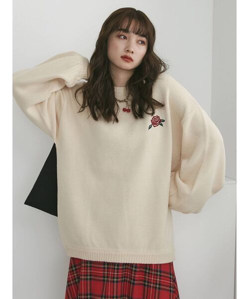 jouetie（ジュエティ）の「バックBIGロゴJQDニット（ニット/セーター・レディース・アイボリー/その他1/ブラック・MEDIUM）」の11枚目の写真