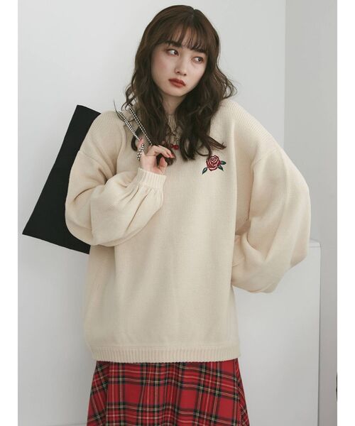 jouetie（ジュエティ）の「バックBIGロゴJQDニット（ニット/セーター・レディース・アイボリー/その他1/ブラック・MEDIUM）」の12枚目の写真