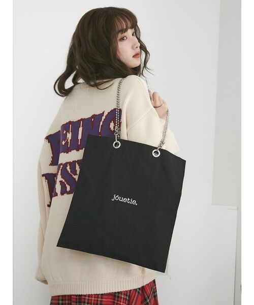 jouetie（ジュエティ）の「バックBIGロゴJQDニット（ニット/セーター・レディース・アイボリー/その他1/ブラック・MEDIUM）」の13枚目の写真