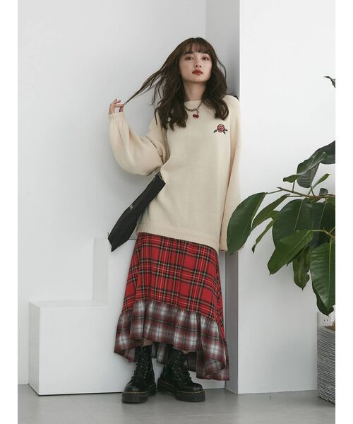 jouetie（ジュエティ）の「バックBIGロゴJQDニット（ニット/セーター・レディース・アイボリー/その他1/ブラック・MEDIUM）」の14枚目の写真