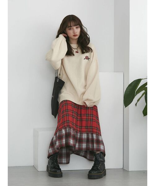 jouetie（ジュエティ）の「バックBIGロゴJQDニット（ニット/セーター・レディース・アイボリー/その他1/ブラック・MEDIUM）」の17枚目の写真