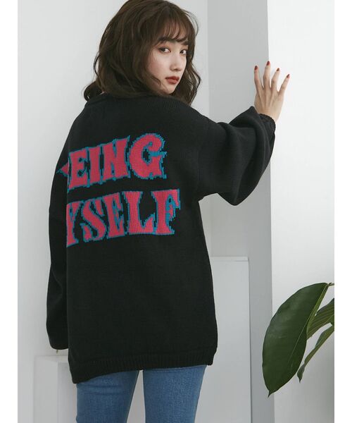 jouetie（ジュエティ）の「バックBIGロゴJQDニット（ニット