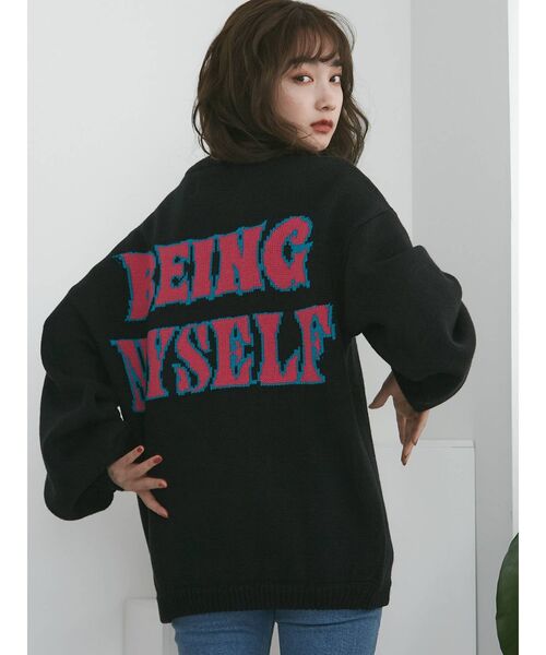 jouetie（ジュエティ）の「バックBIGロゴJQDニット（ニット/セーター・レディース・アイボリー/その他1/ブラック・MEDIUM）」の21枚目の写真
