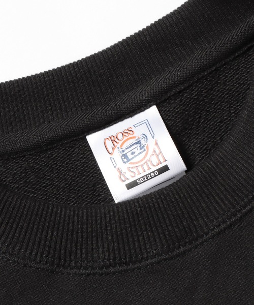 CROSS & STITCH(クロスステッチ)の「CROSS&STITCH/クロスアンドステッチ レギュラーウェイト ビッグシルエット スウェット トレーナー(スウェット・メンズ・ブラック/ダークブルー/ヘザーグレー/ホワイト/ダークグリーン/サンドベージュ・L/M/XL)」の8枚目の写真