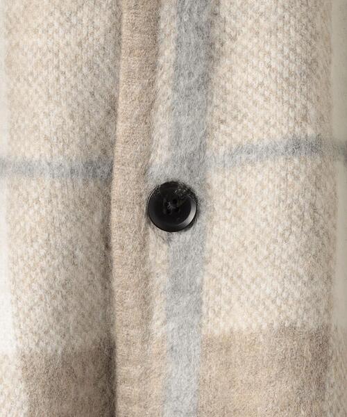 green label relaxing(グリーンレーベルリラクシング)の「チェック ジャカード 起毛 Vネック カーディガン(カーディガン/ボレロ・メンズ・ベージュ/ネイビー・S/M/XL/L)」の14枚目の写真