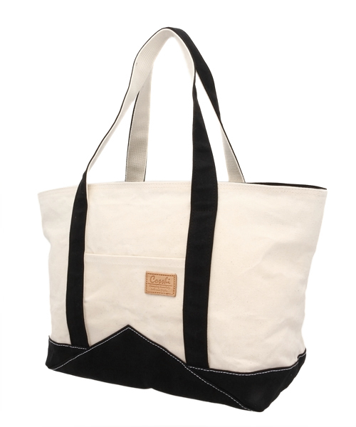 COSSHI(コッシ)の「COSSHI PARAFFIN CANVAS TOTE(トートバッグ・メンズ・ブラック/ネイビー/レッド・FREE)」の4枚目の写真