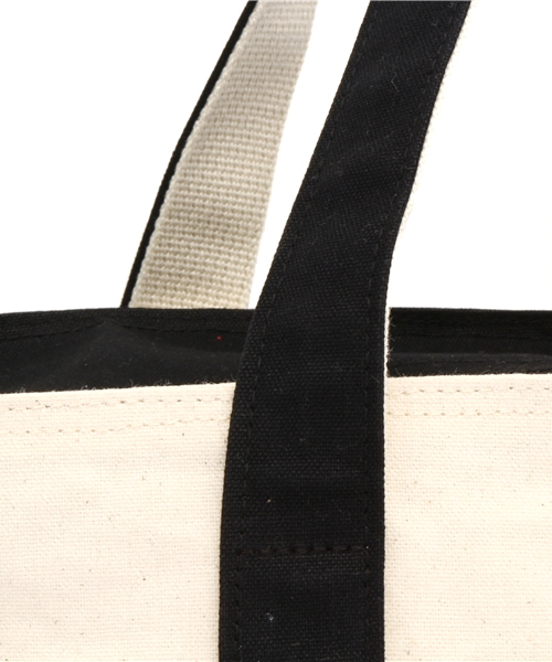 COSSHI(コッシ)の「COSSHI PARAFFIN CANVAS TOTE(トートバッグ・メンズ・ブラック/ネイビー/レッド・FREE)」の6枚目の写真