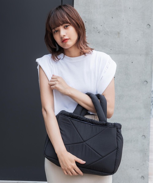 CONTROL FREAK / CTFK(コントロールフリーク)の「CONTROL FREAK / CTFK(コントロールフリーク/シーティーエフケー)ナイロンダイヤトート(トートバッグ・レディース・ブラック/グリーン/ベージュ/オレンジ・FREE)」の22枚目の写真