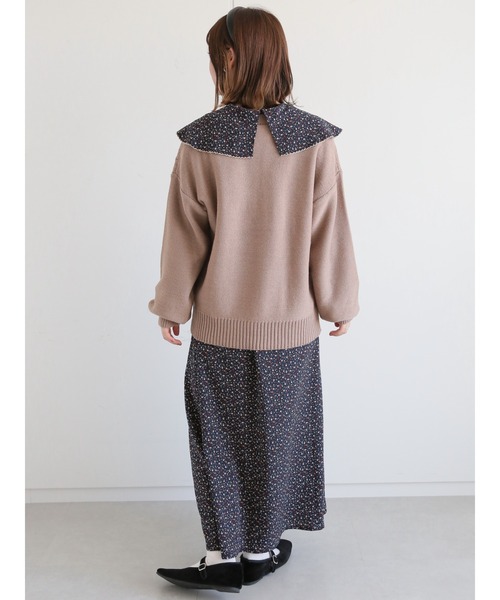 ehka sopo（エヘカソポ）の「小花柄フラットカラーワンピース