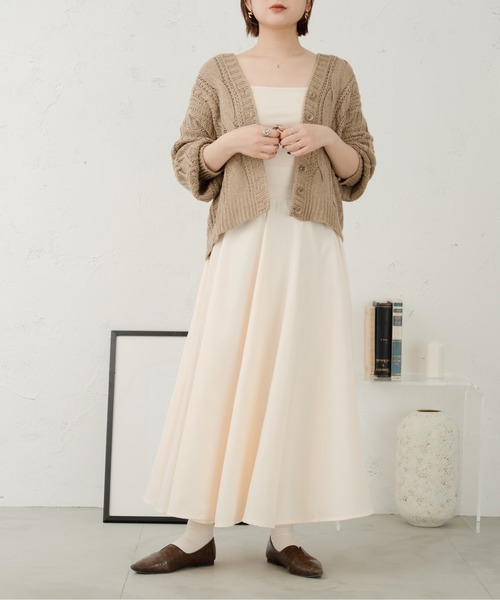 Ambre Ciel（アンブルシエル）の「ショートケーブルニットカーディガン／【WEB/EC限定商品】（カーディガン/ボレロ・レディース・オフホワイト/ベージュ・FREE）」の12枚目の写真