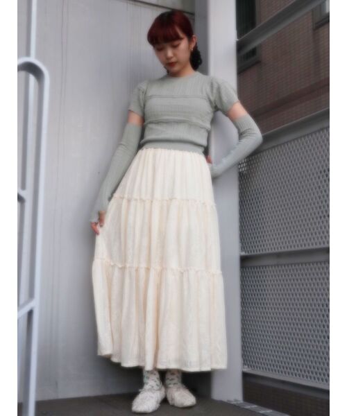 merry jenny（メリージェニー）の「アームウォーマーニット（ニット/セーター・レディース・アイボリー/グリーン/ラベンダー・FREE）」の9枚目の写真