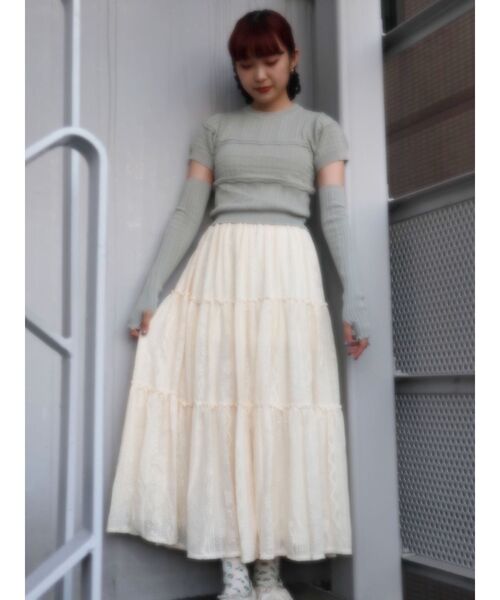 merry jenny（メリージェニー）の「アームウォーマーニット（ニット/セーター・レディース・アイボリー/グリーン/ラベンダー・FREE）」の10枚目の写真