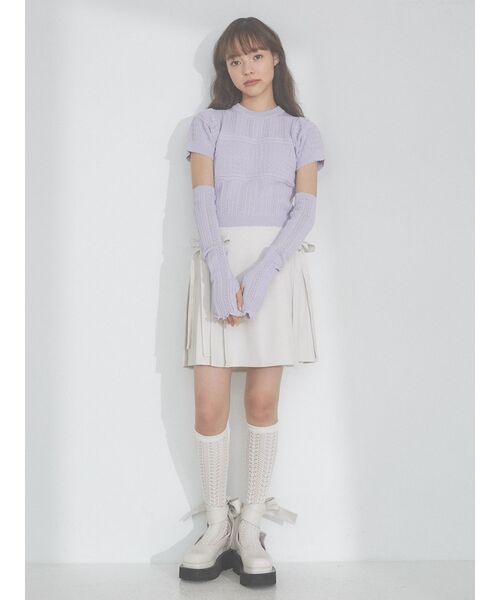 merry jenny（メリージェニー）の「アームウォーマーニット（ニット/セーター・レディース・アイボリー/グリーン/ラベンダー・FREE）」の14枚目の写真