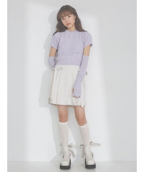 merry jenny（メリージェニー）の「アームウォーマーニット（ニット/セーター・レディース・アイボリー/グリーン/ラベンダー・FREE）」の16枚目の写真