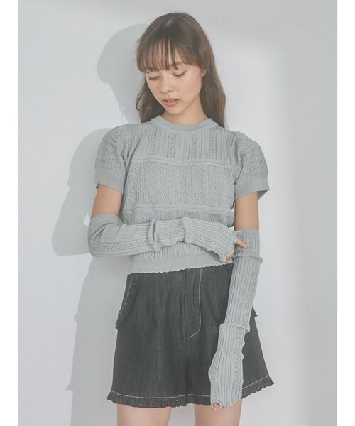 merry jenny（メリージェニー）の「アームウォーマーニット（ニット/セーター・レディース・アイボリー/グリーン/ラベンダー・FREE）」の18枚目の写真