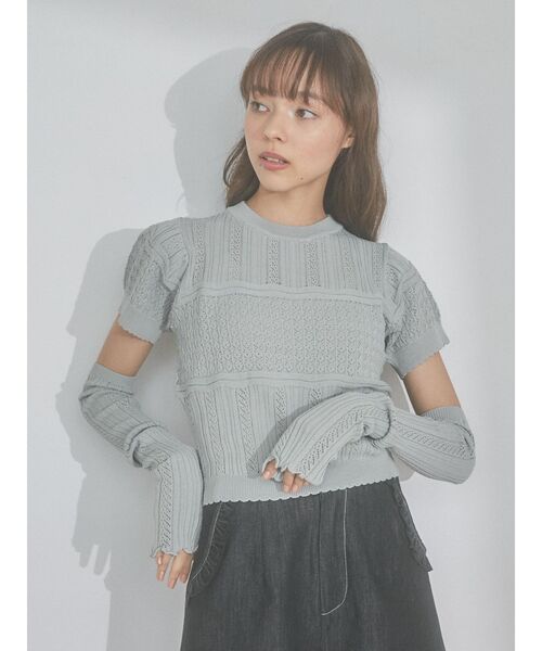 merry jenny（メリージェニー）の「アームウォーマーニット（ニット/セーター・レディース・アイボリー/グリーン/ラベンダー・FREE）」の20枚目の写真