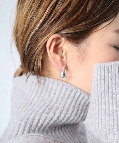 Deuxieme Classe（ドゥーズィエムクラス）の「【LAVER/ラバー】EGG HOOP ピアス SILVER（両耳）（ピアス（両耳用）・レディース・シルバー・FREE）」の7枚目の写真