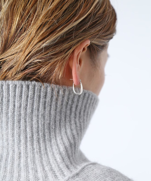 Deuxieme Classe（ドゥーズィエムクラス）の「【LAVER/ラバー】EGG HOOP ピアス SILVER（両耳）（ピアス（両耳用）・レディース・シルバー・FREE）」の6枚目の写真