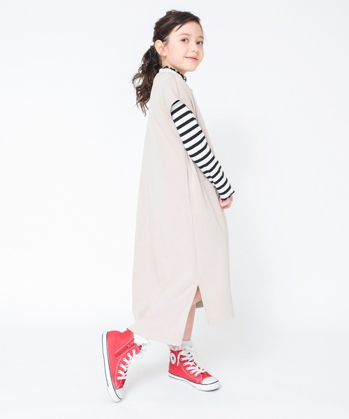 BRANSHES（ブランシェス）の「ＶネックロングＪＳＫ（ジャンパースカート・キッズ・ブラック/ベージュ・110/120/140/130/150）」の10枚目の写真