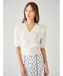SNIDEL | Sustainableチュールドッキングニットトップス(ニット/セーター)