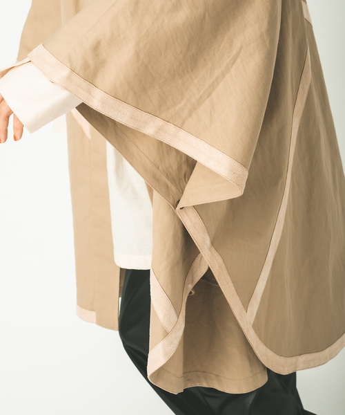 JOURNAL STANDARD(ジャーナルスタンダード)の「【KIARIS vintage&closet × JS】テープディテールポンチョコート(ポンチョ・レディース・ベージュ/ブラック・FREE)」の11枚目の写真