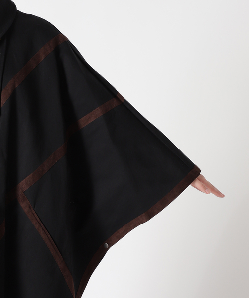 JOURNAL STANDARD(ジャーナルスタンダード)の「【KIARIS vintage&closet × JS】テープディテールポンチョコート(ポンチョ・レディース・ベージュ/ブラック・FREE)」の9枚目の写真