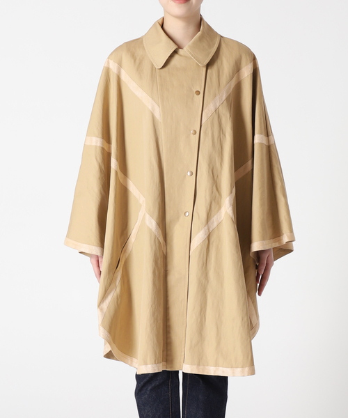 JOURNAL STANDARD(ジャーナルスタンダード)の「【KIARIS vintage&closet × JS】テープディテールポンチョコート(ポンチョ・レディース・ベージュ/ブラック・FREE)」の10枚目の写真