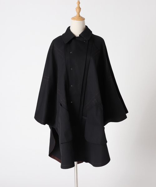 JOURNAL STANDARD(ジャーナルスタンダード)の「【KIARIS vintage&closet × JS】テープディテールポンチョコート(ポンチョ・レディース・ベージュ/ブラック・FREE)」の13枚目の写真